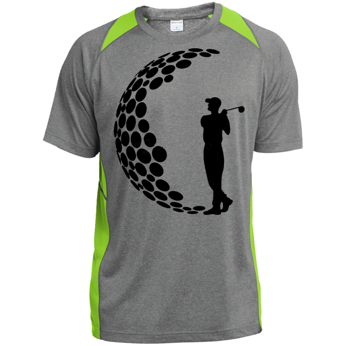 Golf Lover Sport-Tek Heather Colorblock Poly T-Shirt
