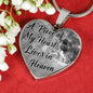 Akita Dog Memorial A piece of my heart lives in heaven Personalized Name Engraved Remembrance Gift Necklace