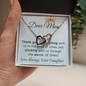 Mother’s Day Necklace From Daughter – Thank You For Laughing Interlocking Heart Necklace For Mom