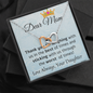 Mother’s Day Necklace From Daughter – Thank You For Laughing Interlocking Heart Necklace For Mom