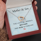 Mother Son Necklace - The love between a mother and son is forever