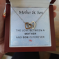 Mother Son Necklace - The love between a mother and son is forever