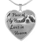 Basset Hound Dog Memorial A piece of my heart lives in heaven Personalized Name Engraved Remembrance Gift Necklace