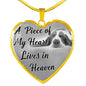 Basset Hound Dog Memorial A piece of my heart lives in heaven Personalized Name Engraved Remembrance Gift Necklace