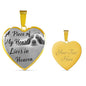 Basset Hound Dog Memorial A piece of my heart lives in heaven Personalized Name Engraved Remembrance Gift Necklace