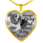 Beagle Dog Memorial Always On My Mind, Forever In My Heart Personalized Name Engraved Pet Remembrance Gift Necklace