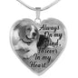 Beagle Dog Memorial Always On My Mind, Forever In My Heart Personalized Name Engraved Pet Remembrance Gift Necklace
