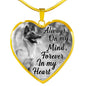 Belgian Shepherd Malinois Dog Memorial Always On My Mind, Forever In My Heart Personalized Name Engraved Pet Remembrance Gift Necklace