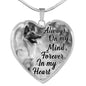 Belgian Shepherd Malinois Dog Memorial Always On My Mind, Forever In My Heart Personalized Name Engraved Pet Remembrance Gift Necklace