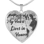 Bernese Mountain Dog Memorial A piece of my heart lives in heaven Personalized Name Engraved Remembrance Gift Necklace