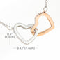 Birthday gifts for mom from daughter - Thank you for laughing with us in the best of times - interlocking heart necklace for mother