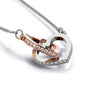 Birthday gifts for mom from daughter - Thank you for laughing with us in the best of times - interlocking heart necklace for mother