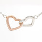 Birthday gifts for mom from daughter - Thank you for laughing with us in the best of times - interlocking heart necklace for mother