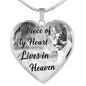 Boston Terrier Memorial A piece of my heart lives in heaven Personalized Name Engraved Remembrance Gift Necklace