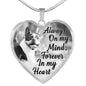 Boston Terrier Memorial Always On My Mind, Forever In My Heart Personalized Name Engraved Remembrance Gift Necklace