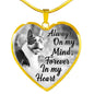 Boston Terrier Memorial Always On My Mind, Forever In My Heart Personalized Name Engraved Remembrance Gift Necklace