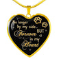 Personalized Dog Memorial Necklace - No Longer By My Side But Forever In My Heart Dog lover Necklace