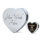 Pit bull lover Personalized Heart charm luxury Steel Bracelet - The Path To My Heart is Paved With Pit Bull Paw Prints