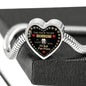 Pit bull lover Personalized Heart charm luxury Steel Bracelet - The Path To My Heart is Paved With Pit Bull Paw Prints