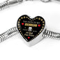 Pit bull lover Personalized Heart charm luxury Steel Bracelet - The Path To My Heart is Paved With Pit Bull Paw Prints