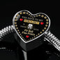 Pit bull lover Personalized Heart charm luxury Steel Bracelet - The Path To My Heart is Paved With Pit Bull Paw Prints