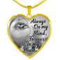 Pomeranian Dog Memorial Always On My Mind, Forever In My Heart Personalized Name Engraved Pet Remembrance Gift Necklace