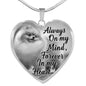 Pomeranian Dog Memorial Always On My Mind, Forever In My Heart Personalized Name Engraved Pet Remembrance Gift Necklace