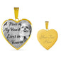 Shih Tzu Dog Memorial A piece of my heart lives in heaven Personalized Name Engraved Remembrance Gift Necklace