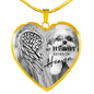 Shih Tzu Dog Personalized Name Engraved Memorial Remembrance Gift Necklace