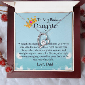 To My Badass Daughter - Forever Love Necklace