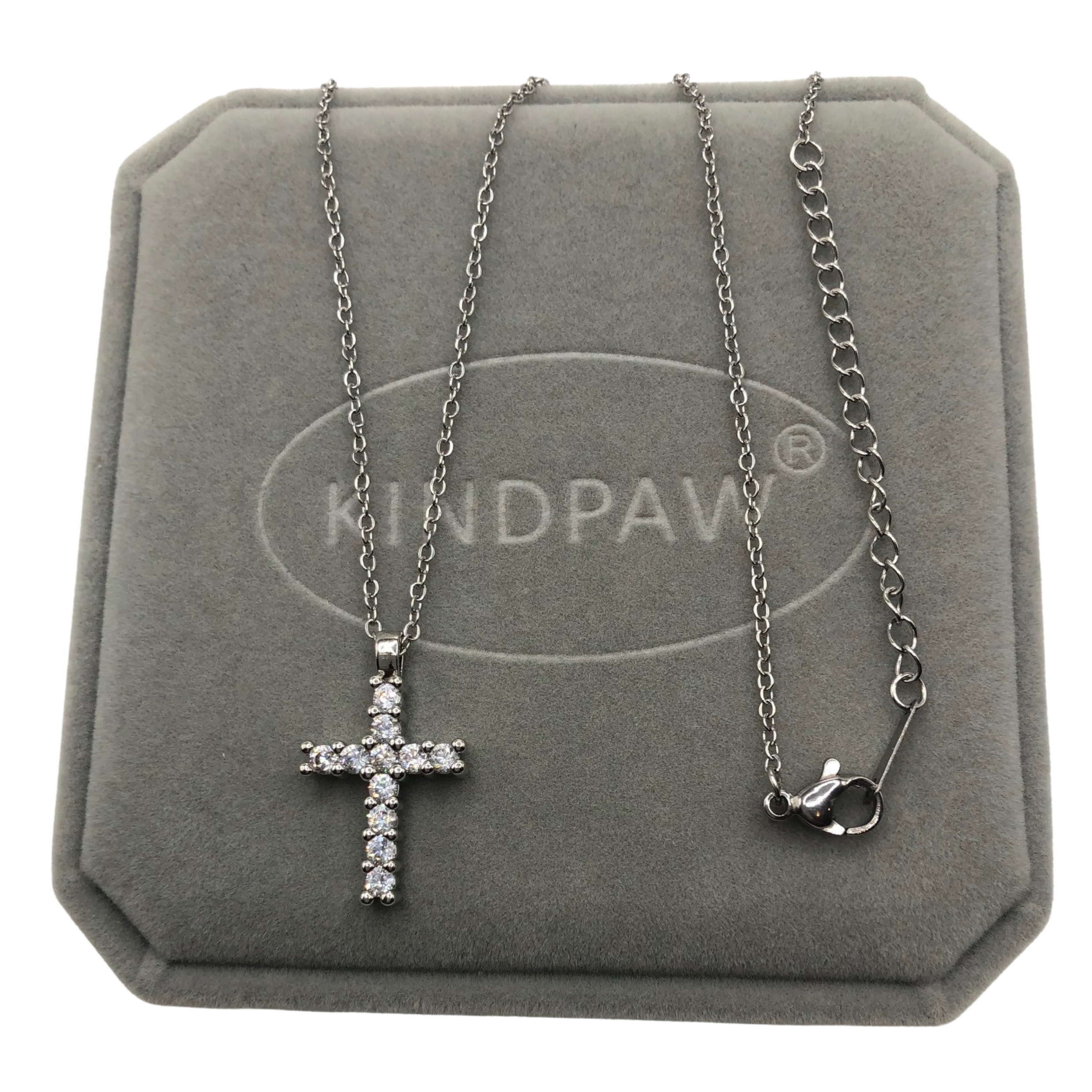 KINDPAW Cross Necklace For Girls - Cute Cross Pendant Necklace For Daughter From Mom and Dad