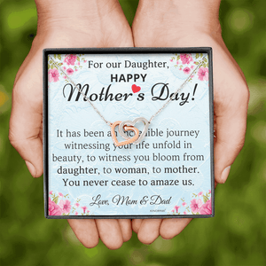 Mother’s Day Gift Necklace for Daughter from Mom and Dad