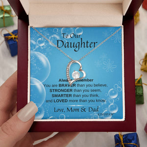 Daughter Necklace From Mom and Dad - Love Necklace