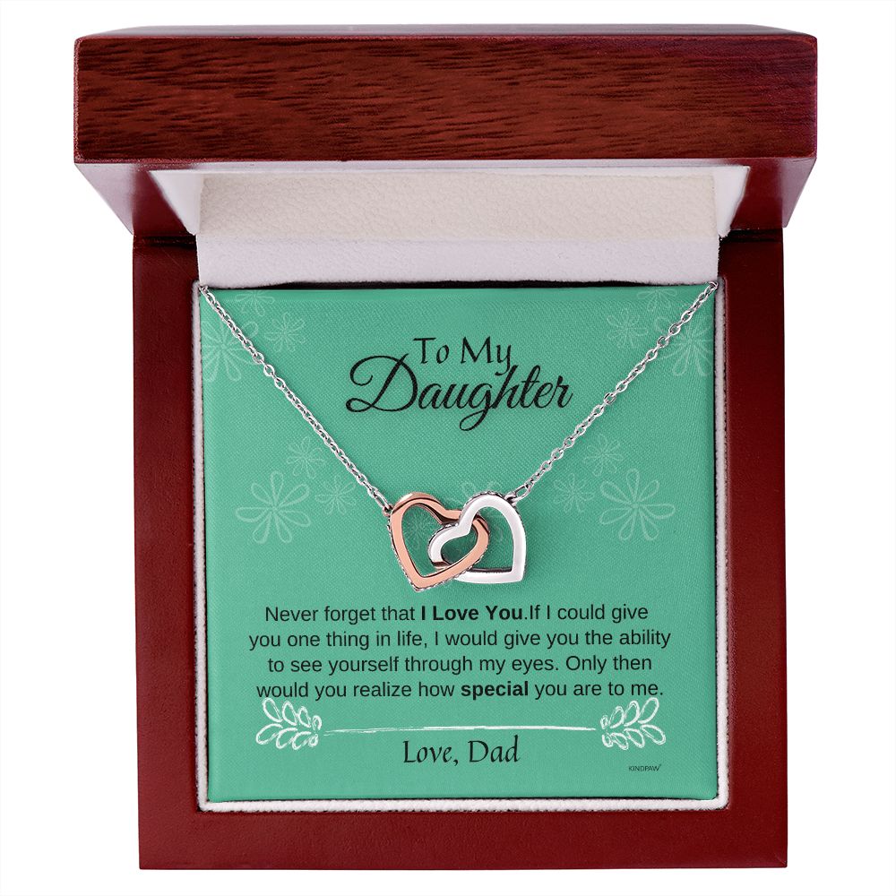 Father Daughter Necklace – Never Forget That I Love You