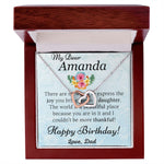 Personalized Gift Necklace for Daughter - Interlocking heart Necklace