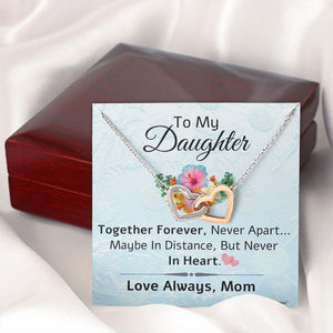 Daughter Necklace from Mom - Together Forever - Interlocking