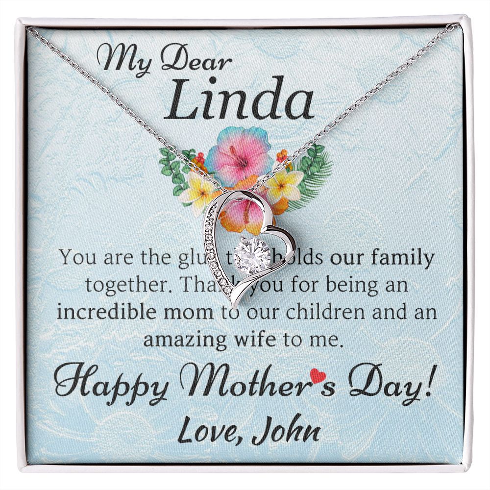 Custom Mother's day gift for Wife - Forever Love Necklace