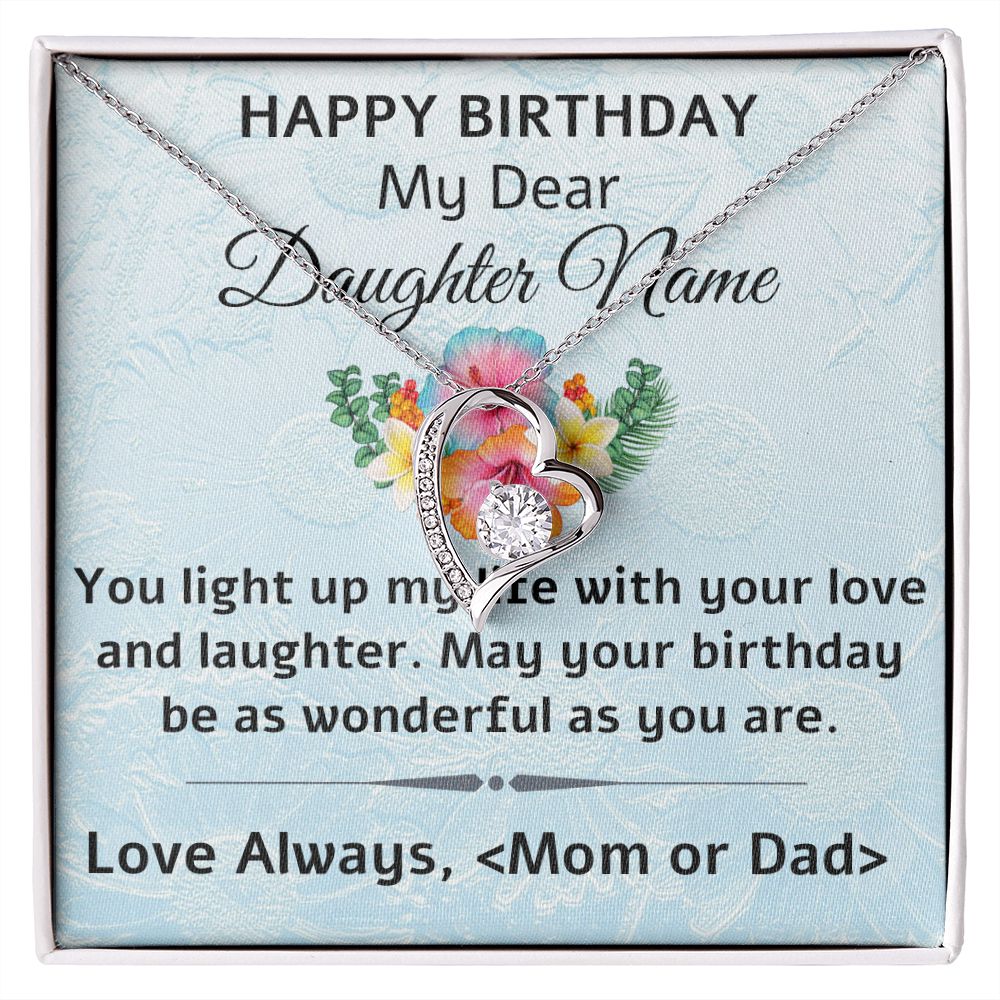 Happy Birthday My Dear Daughter - Forever Love Necklace
