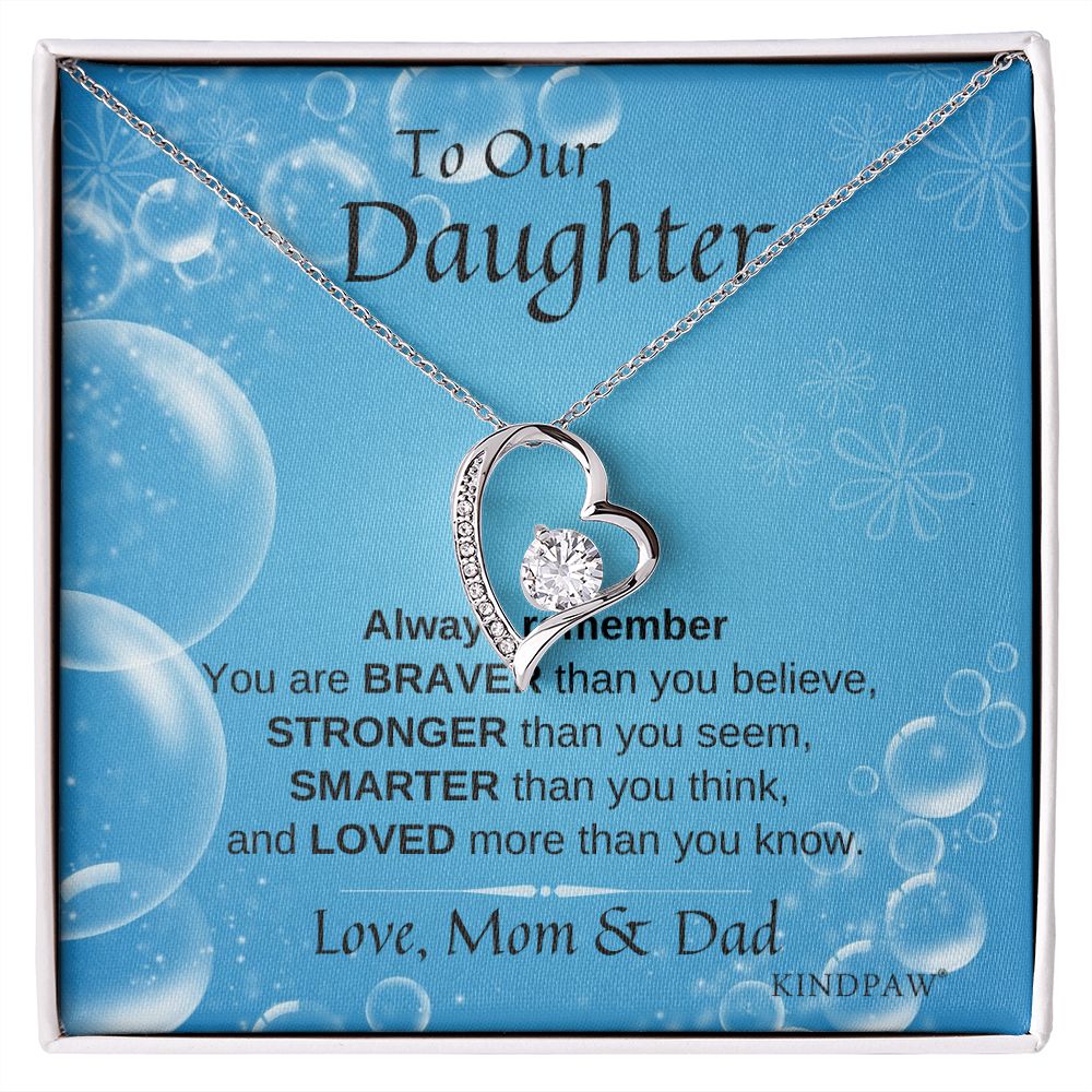 Daughter Necklace From Mom and Dad - Love Necklace