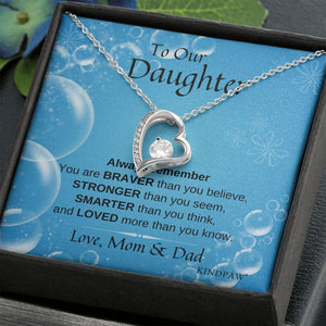 Daughter Necklace From Mom and Dad - Love Necklace