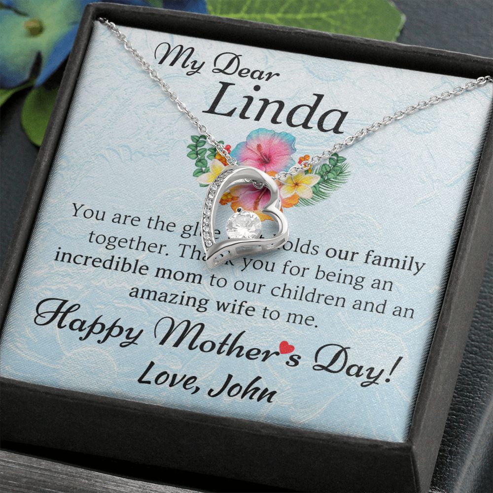 Custom Mother's day gift for Wife - Forever Love Necklace