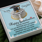 Class of 2022 Graduation Gift Necklace for Daughter – You Are Braver Petite ribbon-shaped pendant