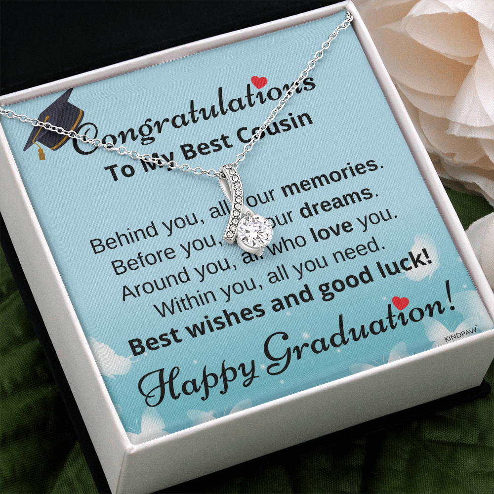 Graduation Gift Necklace For Cousin – Congratulations To My Best Cousin