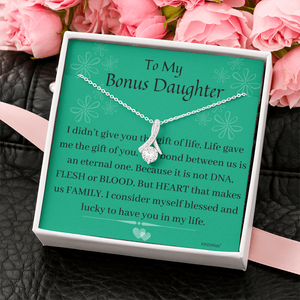 Bonus Daughter Necklace -  Stepdaughter Gifts From Stepmom Or Stepdad