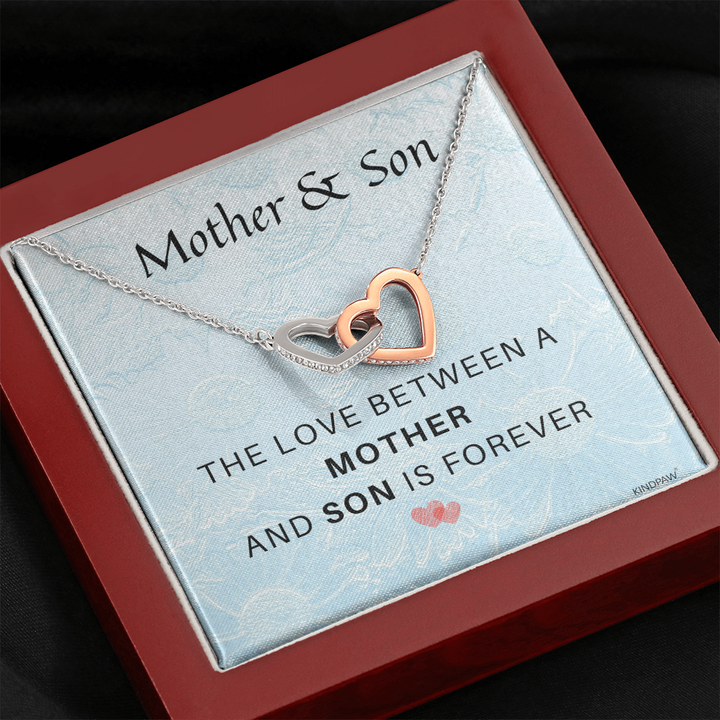 Mother Son Necklace, Gift for Mother From Son, Gift for Mom From Daughter,  2 Hearts Necklace, Gift for Her, Mother's Day Gift From Son - Etsy