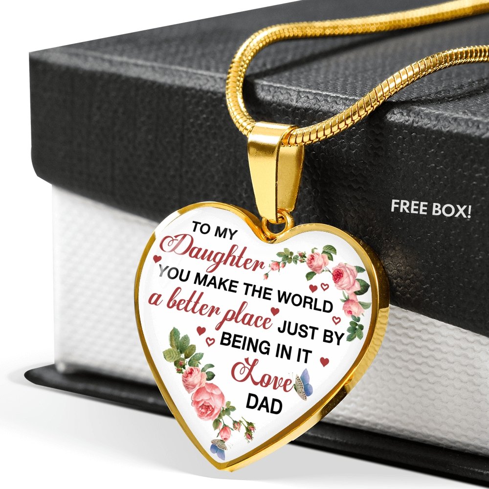 Father Daughter Gift Necklace – KindPaw Online