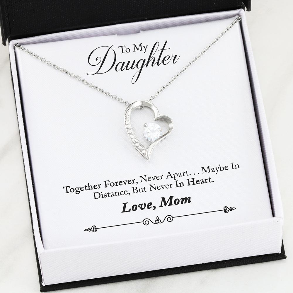 Mother to daughter Necklace - Together Forever Never Apart Gift Necklace for Daughter
