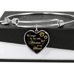 Pet Memorial Gift Loss of Pet Bracelet No Longer by My Side but Forever in My Heart