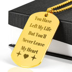 Pet remembrance gift - You Have Left My Life but You'll Never Leave My Heart